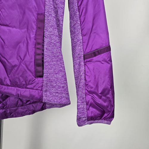 Lululemon Down For A Run Jacket Tender Violet Goose Down Hooded Puffer Size 8