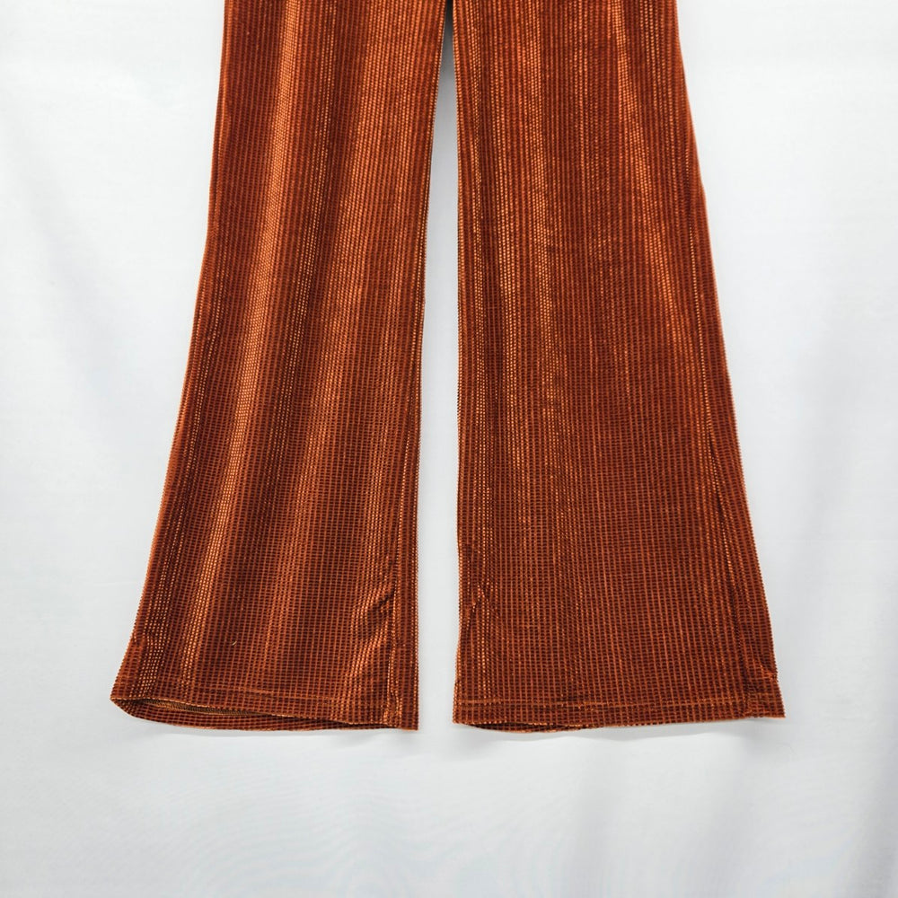 FRNCH Paris Rust Corduroy Wide Leg Pants Size M