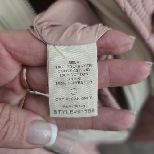 Mystree Betta Layered Quilted Jacket Winter Rose Pink Hooded - Size S NWT
