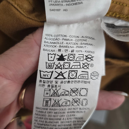 Levi's Utility Field Jacket Tan Brown 100% Cotton Military Safari -  Size M