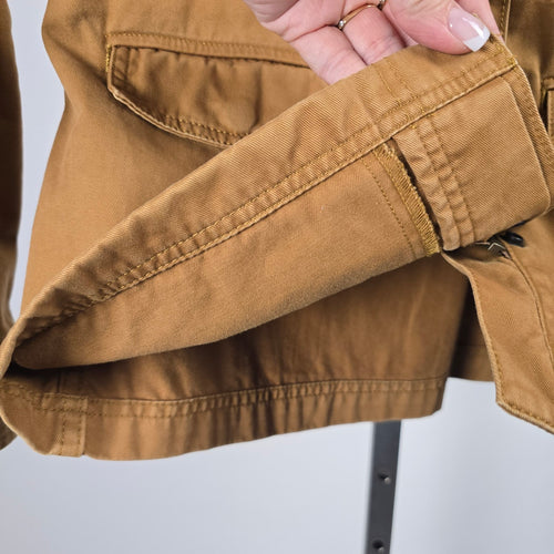 Levi's Utility Field Jacket Tan Brown 100% Cotton Military Safari -  Size M