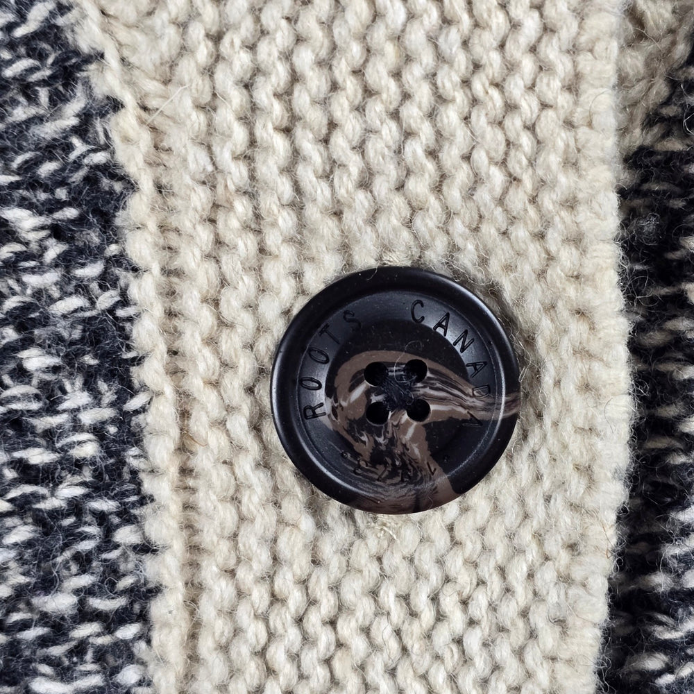 Roots Cabin Canada Wool Blend Shawl Collar Cardigan Sweater - Size M
