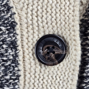 Roots Cabin Canada Wool Blend Shawl Collar Cardigan Sweater - Size M