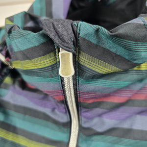 Lululemon Hustle Jacket Multi Poncho Stripe Hooded Running Jacket Size 8