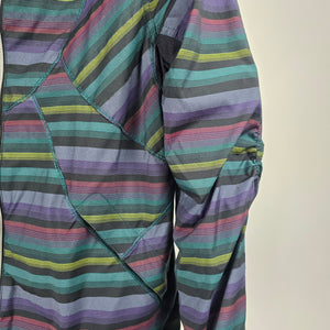 Lululemon Hustle Jacket Multi Poncho Stripe Hooded Running Jacket Size 8