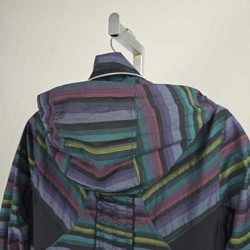 Lululemon Hustle Jacket Multi Poncho Stripe Hooded Running Jacket Size 8