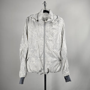 Lululemon Run Travel To Track Jacket Beachy Floral White Fossil – Size 6