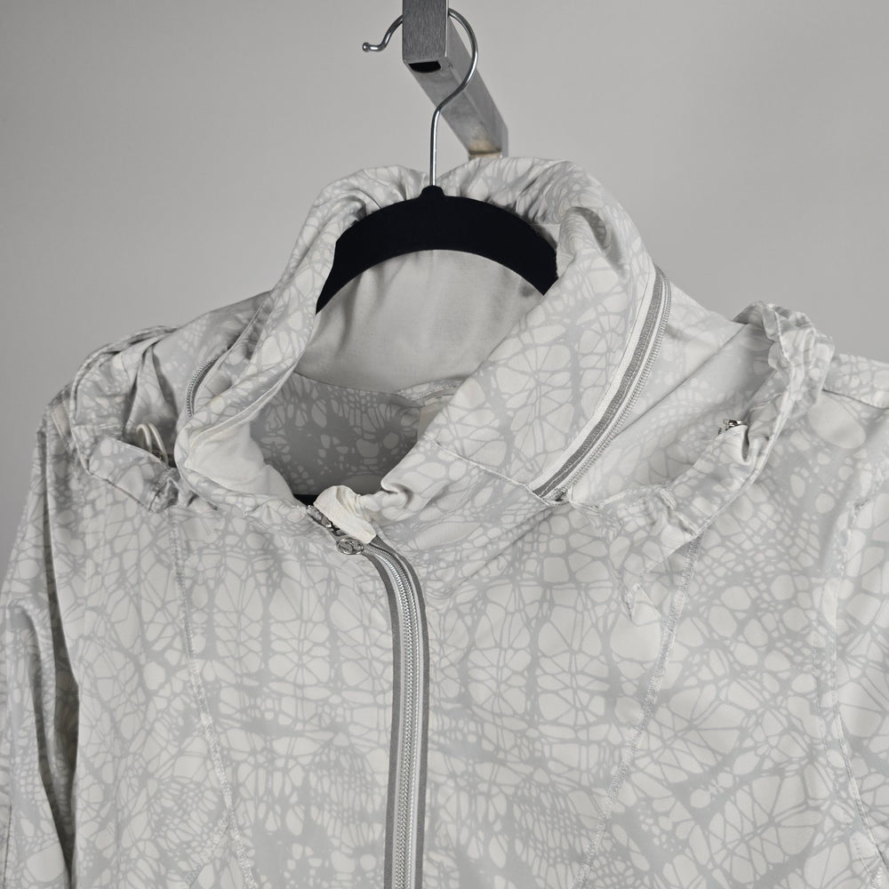 Lululemon Run Travel To Track Jacket Beachy Floral White Fossil – Size 6