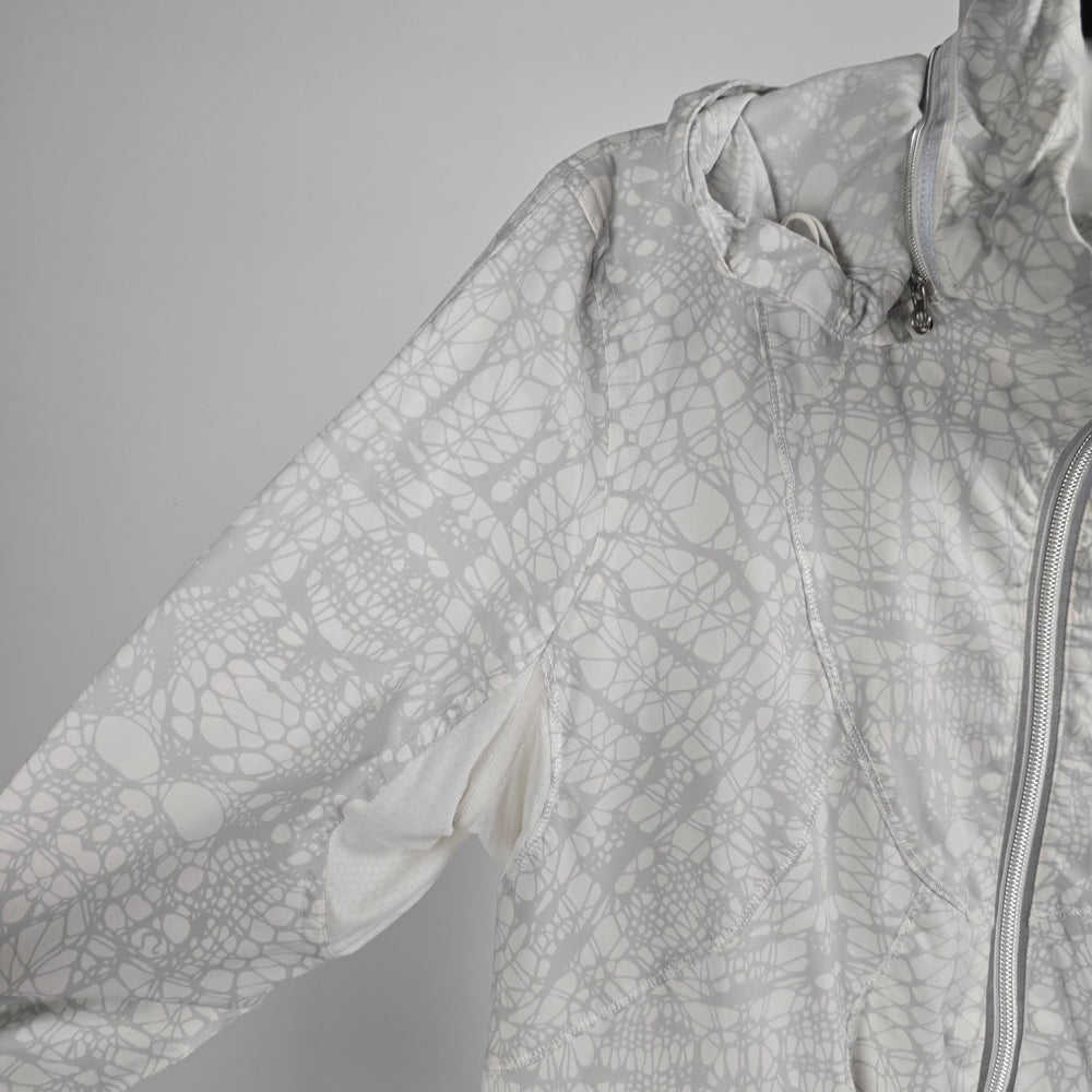 Lululemon Run Travel To Track Jacket Beachy Floral White Fossil – Size 6