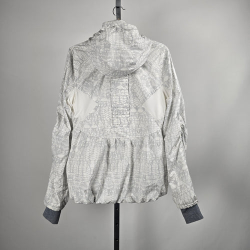 Lululemon Run Travel To Track Jacket Beachy Floral White Fossil – Size 6