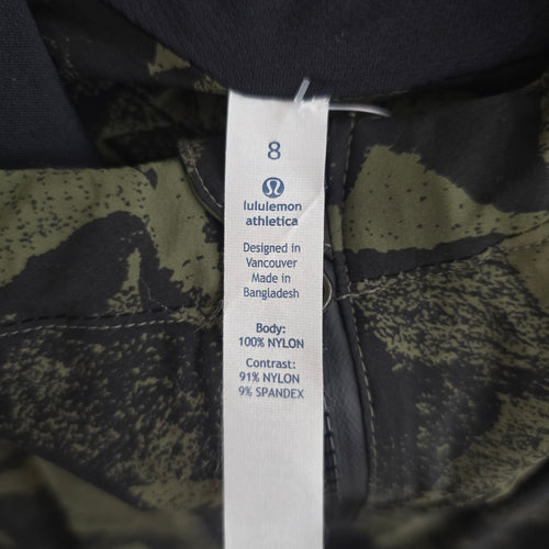 Lululemon Rise & Shine Jacket II Pop Cut Fatigue Green Black Size 8