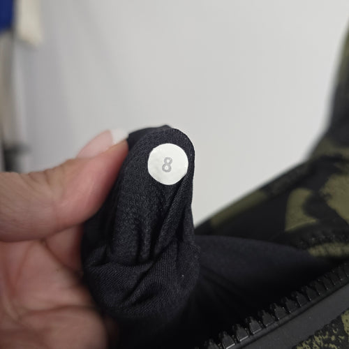 Lululemon Rise & Shine Jacket II Pop Cut Fatigue Green Black Size 8