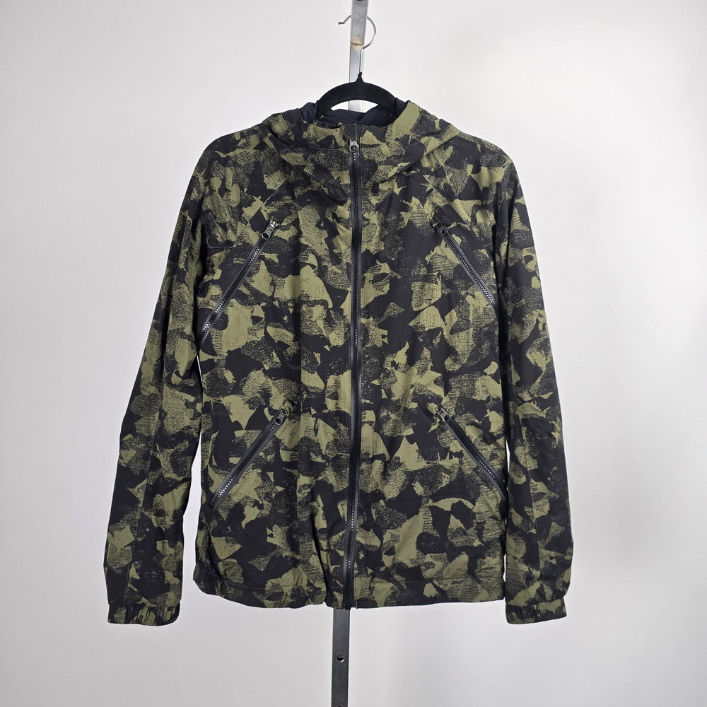 Lululemon Rise & Shine Jacket II Pop Cut Fatigue Green Black Size 8