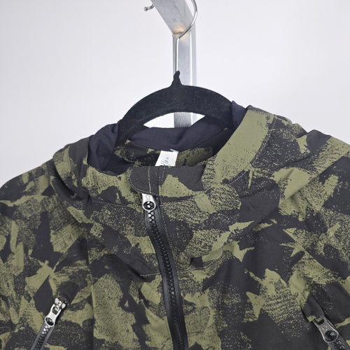 Lululemon Rise & Shine Jacket II Pop Cut Fatigue Green Black Size 8