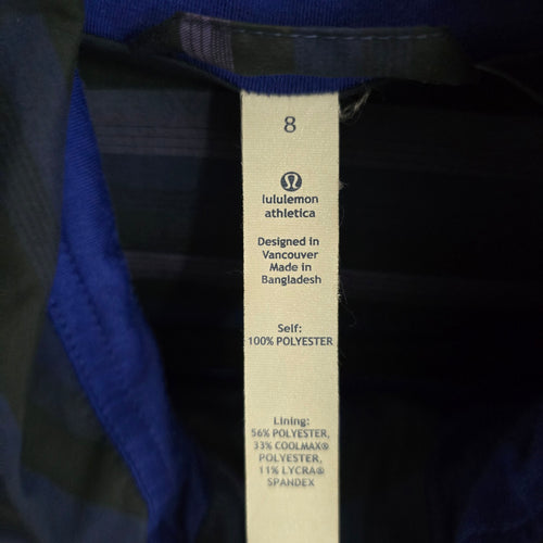 Lululemon Run Hustle Jacket Wish Blue Poncho Stripe Hooded Running Jacket Size 8