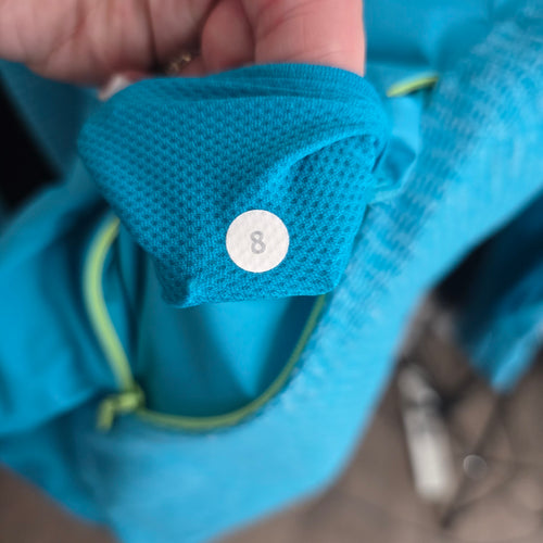 Lululemon Fluff Off Pullover Teal Blue Down Running Jacket - Size 8