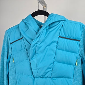 Lululemon Fluff Off Pullover Teal Blue Down Running Jacket - Size 8