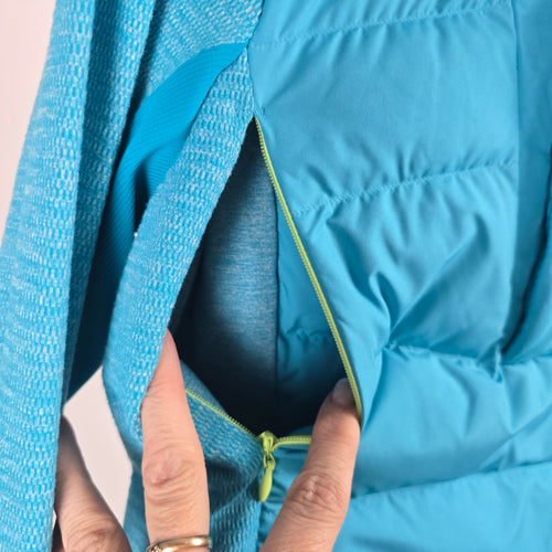 Lululemon Fluff Off Pullover Teal Blue Down Running Jacket - Size 8