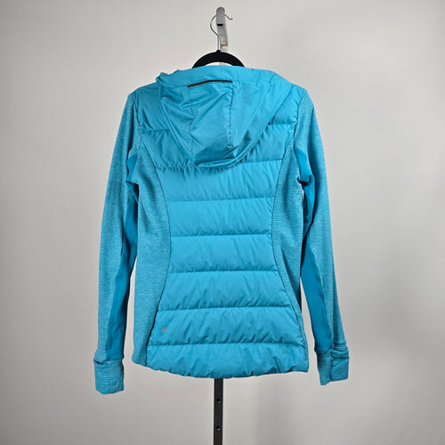 Lululemon Fluff Off Pullover Teal Blue Down Running Jacket - Size 8