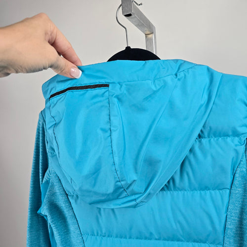 Lululemon Fluff Off Pullover Teal Blue Down Running Jacket - Size 8