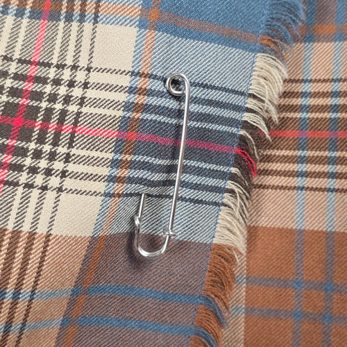 Yves Venet Vintage Paris London Montreal Wool Plaid Kilt Pleated Midi Skirt - Size L/XL