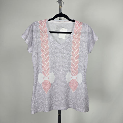 Litographs Anne of Green Gables Text Print V-Neck Tee Size M