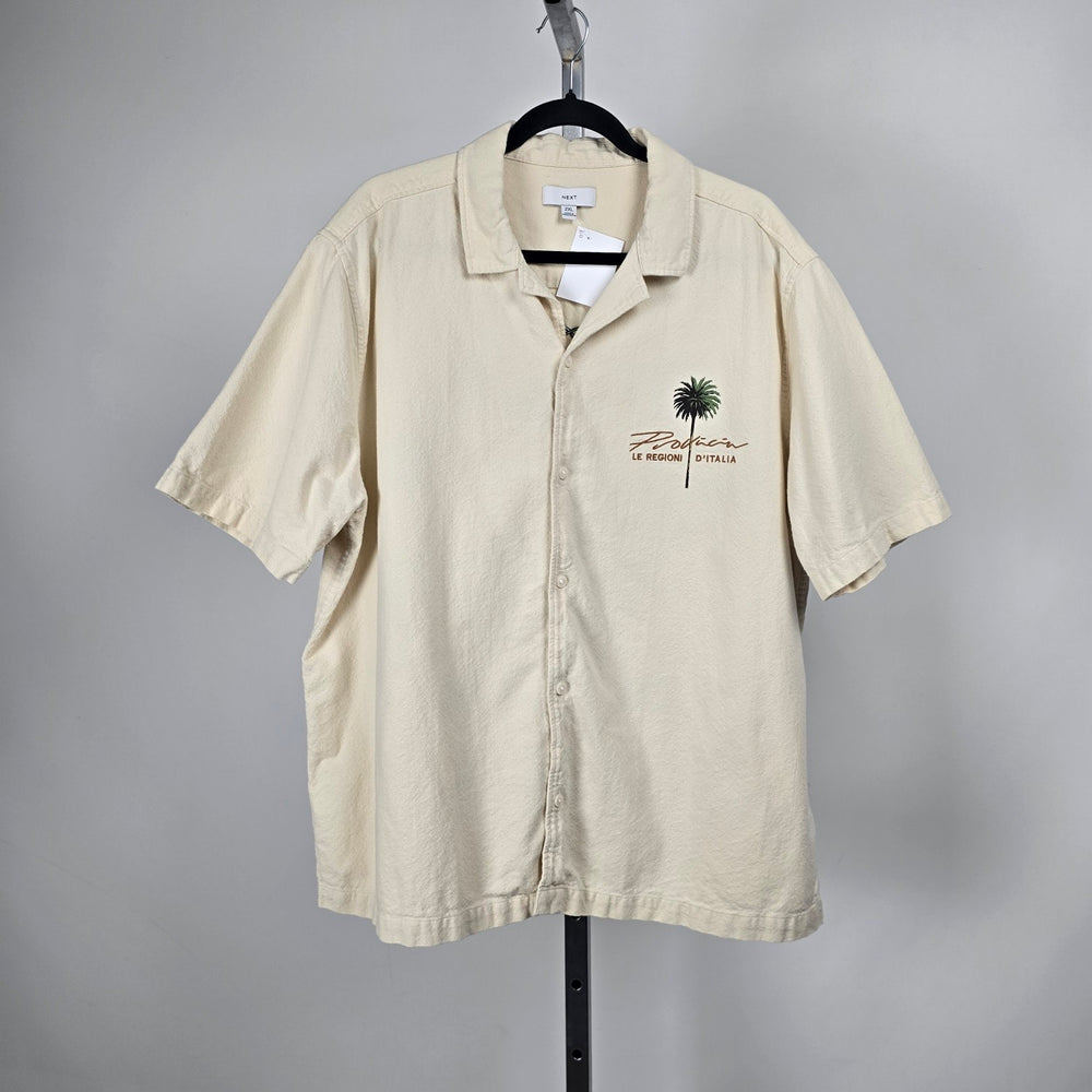 Next Cream Padel Italy Graphic Button-Up Shirt - Size 2XL