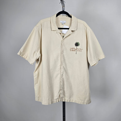 Next Cream Padel Italy Graphic Button-Up Shirt - Size 2XL