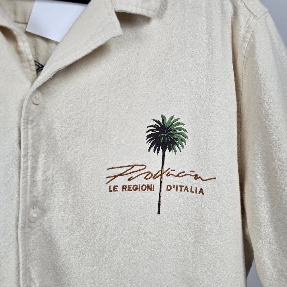 Next Cream Padel Italy Graphic Button-Up Shirt - Size 2XL