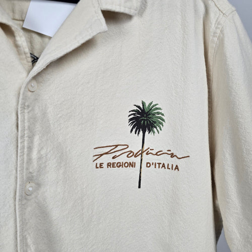Next Cream Padel Italy Graphic Button-Up Shirt - Size 2XL