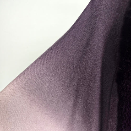 Laura Purple Ombre Cape with Fur Trim - One Size