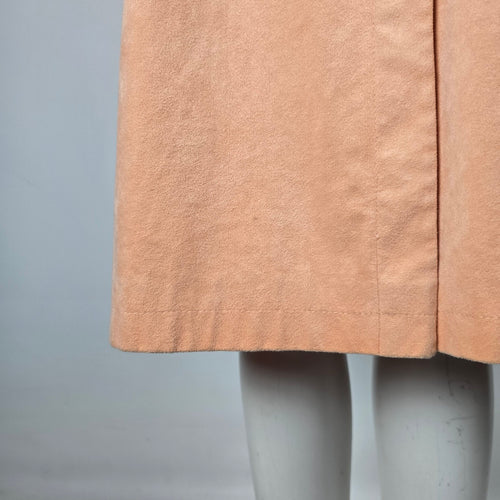 Vintage 1970s Irving Samuel Peach Belted Midi Shirt Dress – Size 6