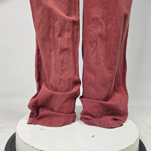 Vintage Senza Dusty Rose Cotton Utility Jumpsuit - Size M