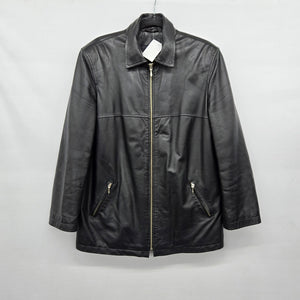 Boutique of Leathers Canada Black Genuine Leather Zip Jacket - Size 1-2X