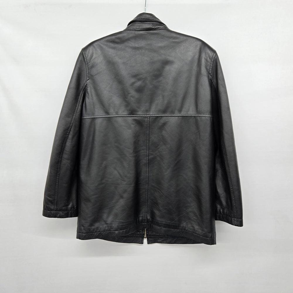 Boutique of Leathers Canada Black Genuine Leather Zip Jacket - Size 1-2X