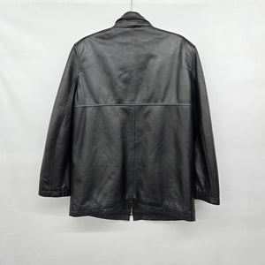Boutique of Leathers Canada Black Genuine Leather Zip Jacket - Size 1-2X