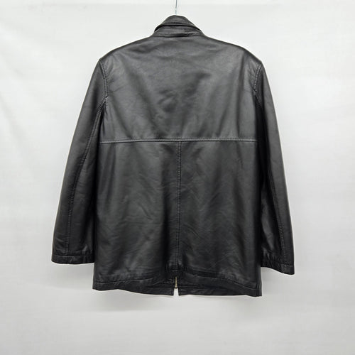 Boutique of Leathers Canada Black Genuine Leather Zip Jacket - Size 1-2X