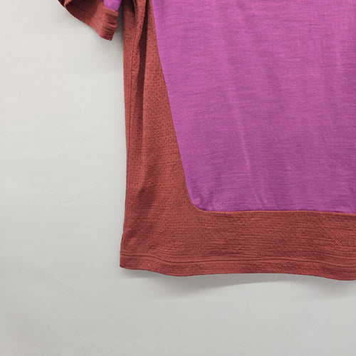 Icebreaker Cool-Lite Women’s Wool Blend Colorblock Short Sleeve Top -Size XS