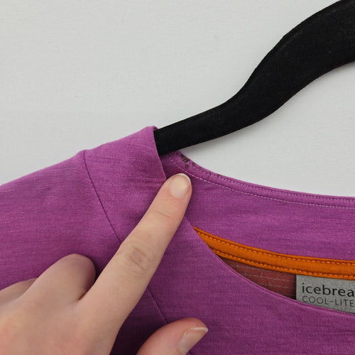 Icebreaker Cool-Lite Women’s Wool Blend Colorblock Short Sleeve Top -Size XS