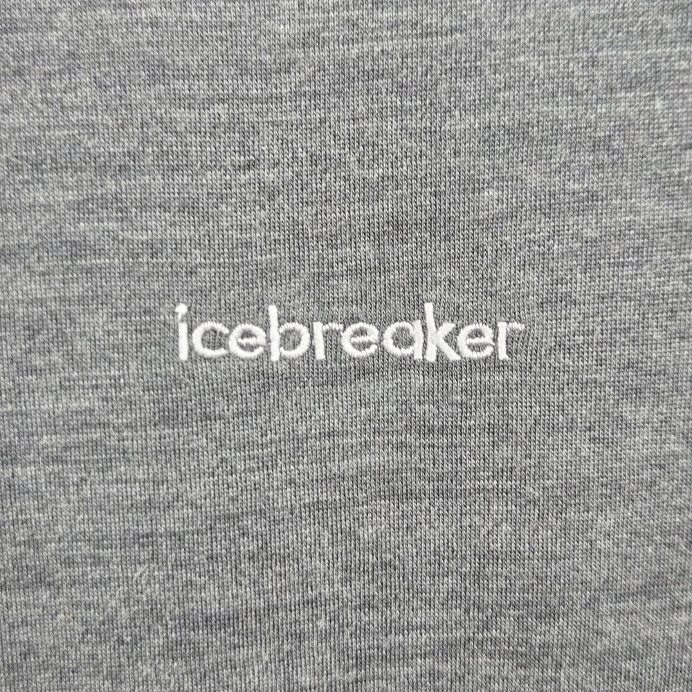 Icebreaker 125 ZoneKnit Women’s Merino Wool Blend T-Shirt Gray Black - Size S