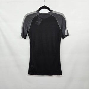 Icebreaker 125 ZoneKnit Women’s Merino Wool Blend T-Shirt Gray Black - Size S