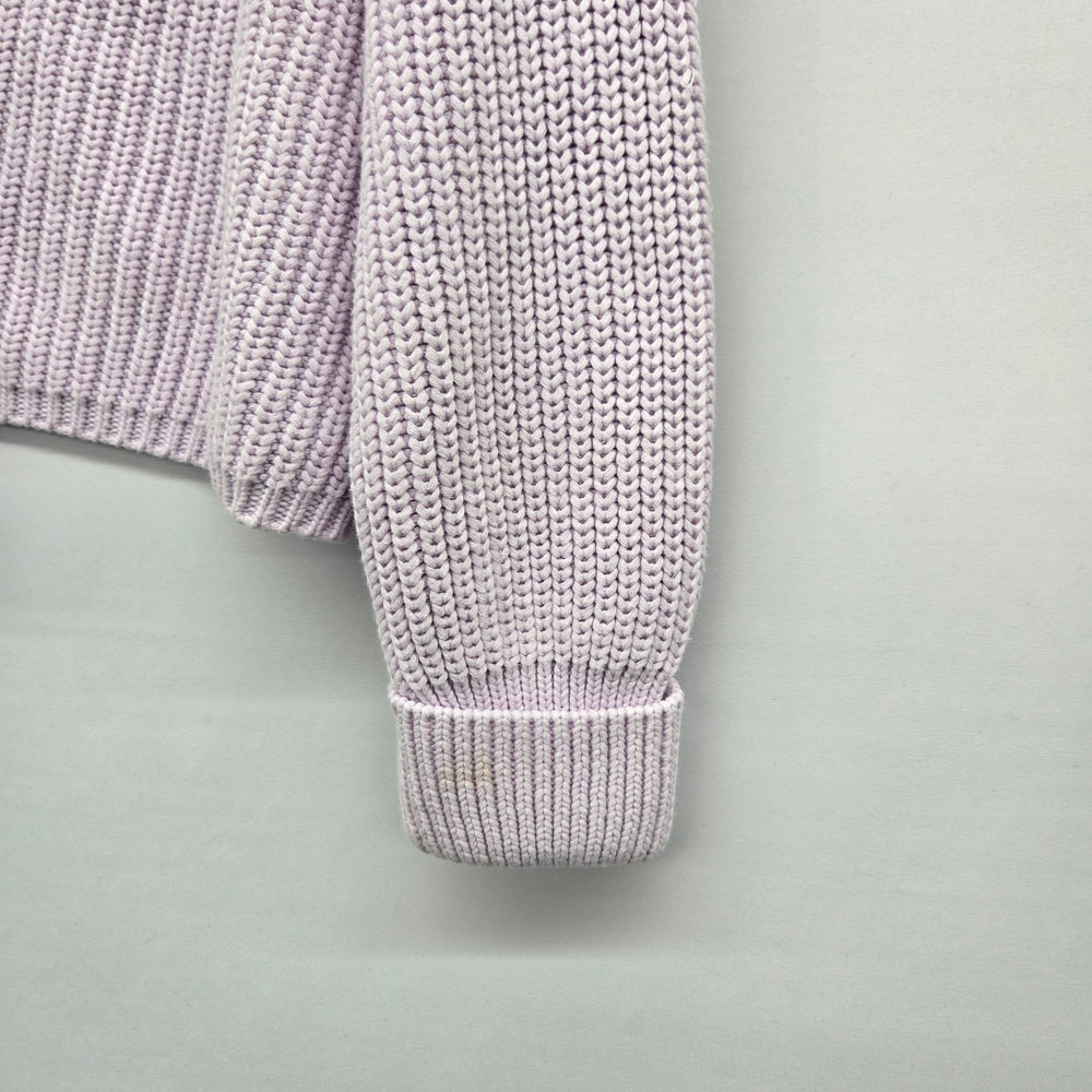 French Connection Lavender 100% Cotton Chunky Knit Sweater - Size S