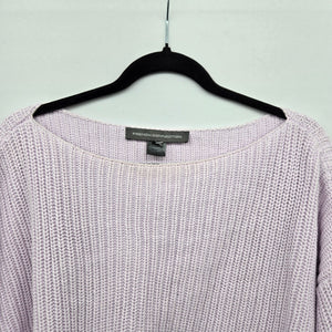 French Connection Lavender 100% Cotton Chunky Knit Sweater - Size S