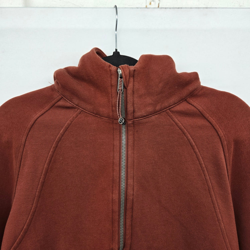 LLululemon Scuba Oversized Funnel-Neck Half-Zip Sweatshirt Smoky Red Size 8