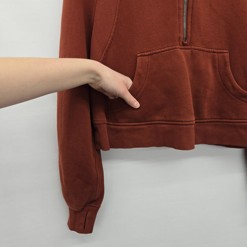 LLululemon Scuba Oversized Funnel-Neck Half-Zip Sweatshirt Smoky Red Size 8