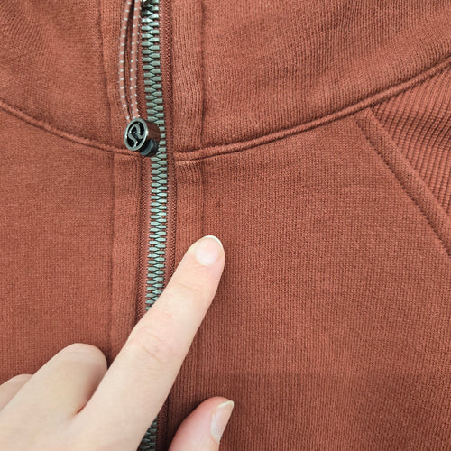 LLululemon Scuba Oversized Funnel-Neck Half-Zip Sweatshirt Smoky Red Size 8