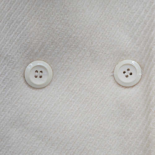 Vintage Cream Ivory Oversized Textured Jacket Car Coat - Size L/XL