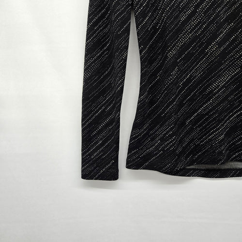 Icebreaker Merino 260 Women’s Black Gray Long Sleeve 1/4 Zip Base Layer - Size S