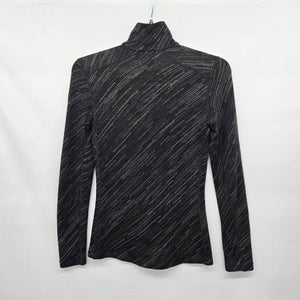 Icebreaker Merino 260 Women’s Black Gray Long Sleeve 1/4 Zip Base Layer - Size S
