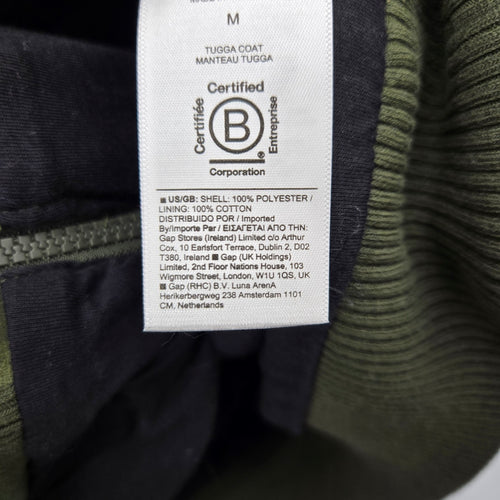 Athleta Tugga Coat Women’s Olive Green Sherpa Fleece Full Zip Jacket - Size M